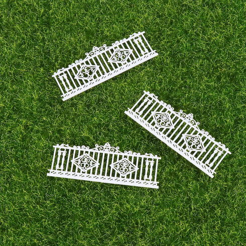 Cabilock Miniature Fairy Garden Fence Plastic Long Picket Fence Decorative Fence for Dollhouse Miniature Garden Bonsai Terrarium Ornaments 1M...