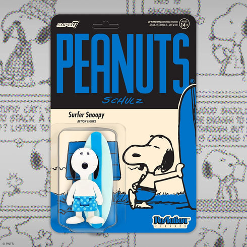 Super7 Peanuts Surfer Snoopy - 3.75" Peanuts Action Figures with Accessory Classic Cartoon Collectibles and Retro Toys...
