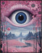 Posterizer 1 pcs-giant alien eye-pink girly wall art-Abstract & Modern Art-Fantasy & Fiction Art-Gift for Art Lovers-Decor for Home & Office- UNFR...