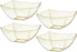 Posh Setting Square Plastic Serving Bowls, Small Gold Glitter Plastic Candy Bowls, 4 Pack Plastic Disposable Party Snack, Buffet, Chips, or Salad ...
