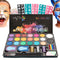 Maydear Face Painting Kit for Kids - 20 Colors Water Based Makeup Palette with Stencils, Glitters, Rainbow Split Cake, Hair Dye Clips, for Parties...