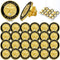 24 Pcs Employee of The Month Lapel Pin 3/4 Inch Employee Enamel Pins Excellence in Service Employee Appreciation Pins for Award Employees Staff Te...