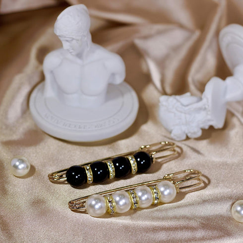 2Pieces Safety Pins Faux Pearl Brooch Pins for Women for Collar Sweater Shirt Shawl Lapel Pin...