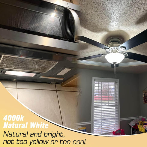 E17 LED Bulb 10 Watt Equivalent 100W 4000K Natural White 1000lm Non-Dimmable 120V E17 Intermediate Base LED Bulb for Desk Lamp, Ceiling Fan Lights...