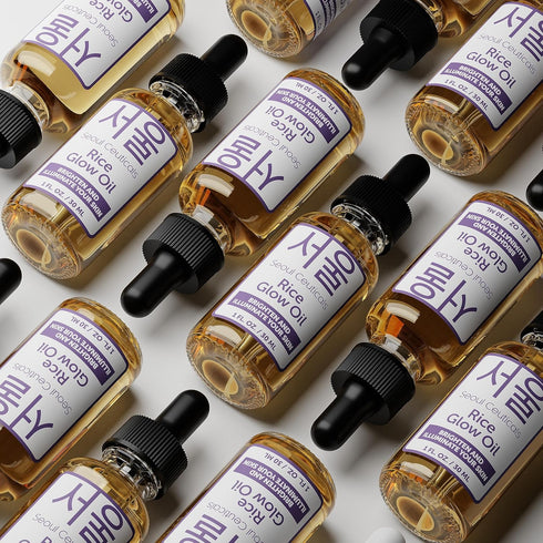 SeoulCeuticals Rice Bran Oil for Skin - Korean Skin Care Facial Glow Oil With Squalane & Vitamin E - Cruelty Free K Beauty Skincare for Glass Skin...