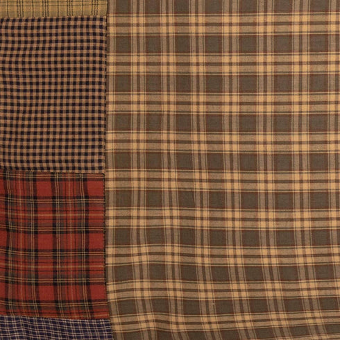 VHC Brands Rustic Bedding Ridge Cotton Patchwork Plaid Standard Pillow Case Set of 2, Cedar Green…...
