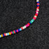 SCIONE Beaded Necklace 10 Pieces Tiny Seed Beaded Necklace Bohemian Hawaiian White Rainbow Adjustable Colorful Necklaces for Women Girls...