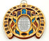 Horseshoe Symbol Hand Fatima Wood Wall Hanging Plaque Hamsa Home Blessing with Semi Precious Stones Gift...