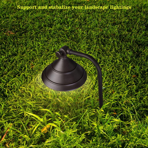 Ground Stake Spike for Outdoor Landscape Spot Path Solar Flood Light Replacement Light Stake Spike Part Holder, 1/2"-14 NPSM Thread Compatible wit...