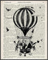 Posterizer 1 pcs-Steampunk Hot Air Balloon-Fantasy & Fiction Art-Retro Art- Gift for Men Women Entrepreneur Teens-Decor for Home & Office- unframe...