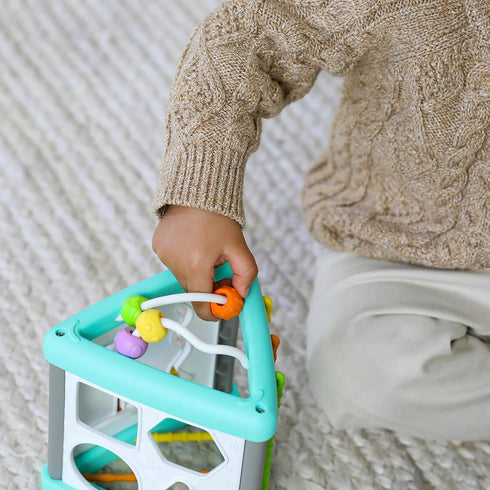 Infantino Activity Triangle & Shape Sorter with 4 Shapes, Bendy Bars, Maze Tracks & Spinning Gears for Infants & Toddlers 6M+...