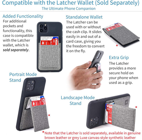 Dockem Silicone Wallet Case for iPhone 11 Pro Max (6.5"): Protective Card Case with Built-in Metal Plate for Magnetic Mounting & 2 Credit Card Hol...