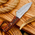 Predator 9" Damascus Steel Fixed Blade Hunting Knives Skinning Knife For Outdoor Camping Skinner Bushcraft Knives with Ergonomic EDC Exotic Wood H...