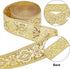 GORGECRAFT 7.7 Yards Double Side Metallic Gold Ethnic Jacquard Ribbon 1.3" Wide Floral Embroidery Bohemian Polyester Woven Ribbons Fringe Band Fab...