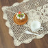 kilofly Crochet Cotton Lace Table Placemats Doilies Set, 2pc, Oblong, Beige,15 x 23 inch...