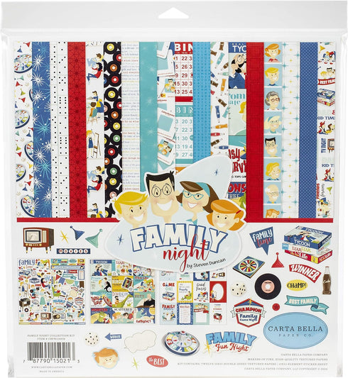 Carta Bella FAMILY NIGHT COLLEC 12X12 KIT...