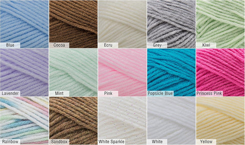 MARY MAXIM Baby's Best Yarn-Rainbow Print, Multicolor 513 Foot...