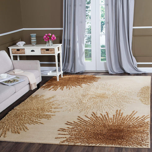 SAFAVIEH Soho Collection Accent Rug - 2' x 3', Dark Grey & Silver, Handmade Starburst Wool & Viscose, Ideal for High Traffic Areas in Entryway, Li...