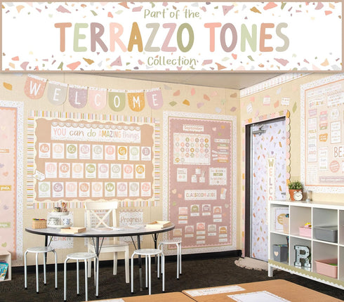 Teacher Created Resources Terrazzo Tones Welcome Bunting Bulletin Board (TCR7200)...