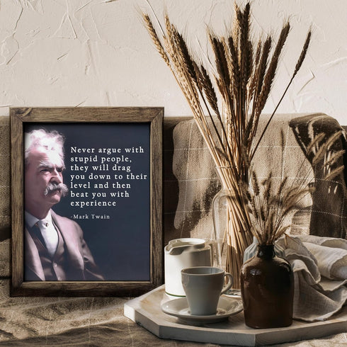 Posterizer 1 pcs-Mark Twain's Funny Quotes-Quotes and Poems-Motivational & Inspirational Art-Gift for Teachers-Decor for Home & Office- UNFRAMED W...
