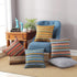 TAOSON Red Stripe Bohemian Style Antique Cotton Blend Linen Sofa Throw Pillowcase Cushion Cover Pillow Cover with Hidden Zipper Closure Only Cover...