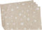 SARO LIFESTYLE 7352.N1319B Snowfall Collection Poly and Linen Blend Christmas Placemats with Snowflake Design (Set of 4), 13" x 19", Natural...