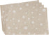 SARO LIFESTYLE 7352.N1319B Snowfall Collection Poly and Linen Blend Christmas Placemats with Snowflake Design (Set of 4), 13" x 19", Natural...