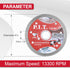 P.I.T. 4-1/2 Turbo Diamond Saw Blade,Dry/Wet Cutting for Granite, Stone, Masonry, Terrazzo, Marble, Concrete,Tile - 7/8 Inch Arbor Angle Grinder C...