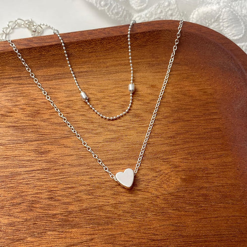 Layered Anklets Women Heart Silver Ankle Bracelet Charm Beaded Dainty Foot Jewelry for Women Summer Barefoot Beach Anklet...
