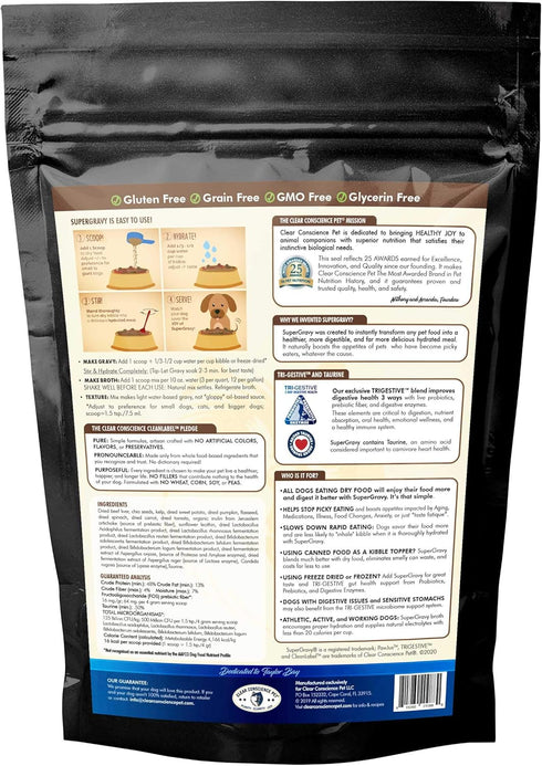 SuperGravy PAW jus - Natural Dog Food Gravy Topper - Hydration Broth Food Mix - Human Grade – Kibble Seasoning for Picky Eaters – Gluten Free & Gr...