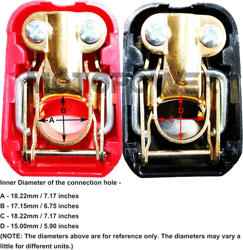 MOTOPOWER MP69011 Battery Quick Release Connectors Battery Quick Disconnect Terminals (Red & Black)...