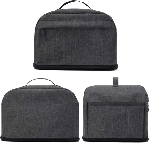 VOSDANS 4 Slice Toaster Cover with Removable Bottom 2-in-1 Toaster Bag with Pockets Toaster Storage Bag with Handle, Dust and Fingerprint Protecti...