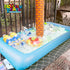 Novelty Place Inflatable Ice Serving Buffet Bar with Drain Plug - Blue Salad Food Tray and Drinks Cooler for Party Picnic & Camping (Pack of 1)...