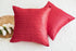 The White Petals Christmas Red Euro Pillow Covers (Faux Silk, 26x26 inch, Pack of 2)...