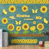 Fulmoon 55 Pcs Sunflower Bulletin Board Set Religious Sunflower Cutouts with Butterflies Fences Bulletin Cardboard with Inspiring Bible Verses for...