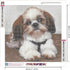Zimal Shih Tzu Dog DIY Handmade Diamond Painting Animals Full Round Cross Stitch Mosaic Diamond Embroidery Wedding Decoration 11.8 x 11.8 Inch...