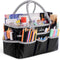JJRING Craft and Art Organizer Tote Bag - 600D Silver Nylon Fabric Art Caddy with Pockets - for Art, Craft, Sewing, Medical, and Office Supplies S...
