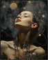 Posterizer 1 pcs-bokeh vibes-futuristic woman enjoying the stars-Abstract & Modern Art-Fantasy & Fiction Art-Gift for Art Lovers-Decor for Home & ...