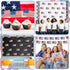 Patriotic Glitter Cutouts- 100Pcs Memorial Day American Soldier Flag Cutouts 4th of July Paper Die Cut with Glue Points for Kids Party Classroom O...