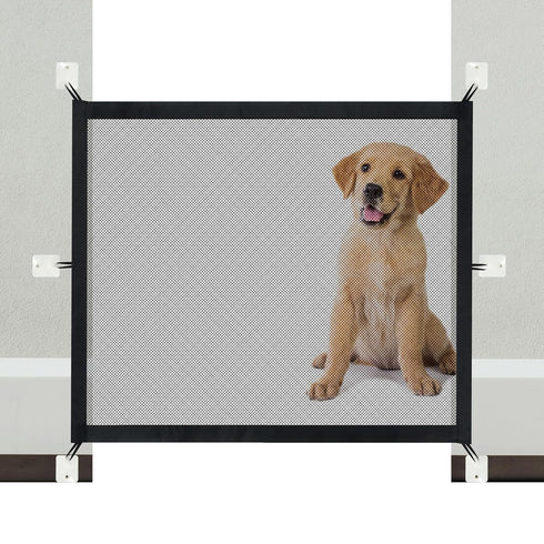 NWK Magic Dog Gate for Stairs Pet Gate for The House Providing a Safe Enclosure for Pets to Play and Rest, 6 Hooks Design (30'' X 43'')...