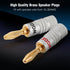 WGGE WG-009 Banana Plugs Audio Jack Connector 12 Pairs / 24 pcs, 24k Gold Dual Screw Lock Speaker Connector for Speaker Wire, Wall Plate, Home The...