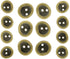 Bezelry Asymmetrical Oval Antique Brass Metal Blazer Button Set. 6 Pcs of 22mm, 8 Pcs of 17mm...