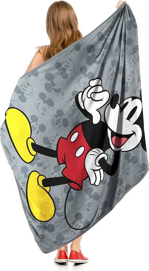 Northwest Mickey Mouse Micro Raschel Throw Blanket, 46" x 60", This is Mickey...