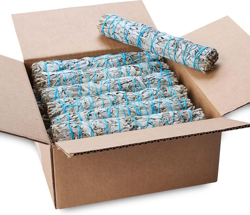 Wanderlust 9” White Sage Smudge Stick - Extra Large Smudging Wand Incense Stick for Cleansing, Purifying, Healing, Meditation, Yoga, Blessing (3 P...