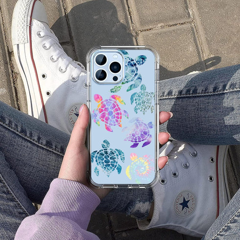 Sea Turtles iPhone 13 Pro Max Case,Ocean Creatures Pattern Design for Women Men,Soft Transparent TPU Bumper Case for iPhone 13 Pro Max...