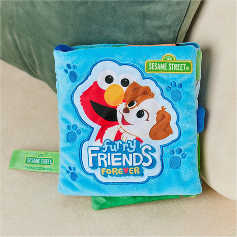 GUND Sesame Street Furry Friends Forever Soft Book, Premium Plush Sensory Toy for Ages 1 and Up, Blue, 6”...