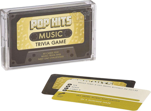 Ridley’s Pop Music Trivia Card Game – Quiz Game for Adults and Kids – 2+ Players – Includes 40 Cards with Unique Questions – Fun Family Game – Mak...