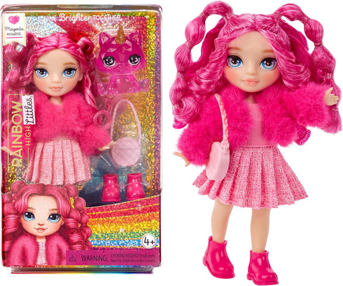 Rainbow High Littles – Magenta Monroe, Pink 5.5" Posable Small Doll with Purse, Magical Pet Kitty, Girls Toy Gift, Kids Ages 4-12 Years...