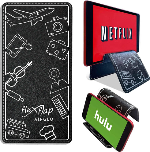 Airplane Travel Essentials for Flying Flex Flap Cell Phone Holder & Flexible Tablet Stand for Desk, Bed, Treadmill, Home & in-Flight Airplane Trav...