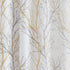 FMFUNCTEX Linen Semi Sheer Curtains for Bedroom, Yellow White Curtains 84 Inches Long for Living Room, Grey Tree Branch Print Curtain Light Filter...